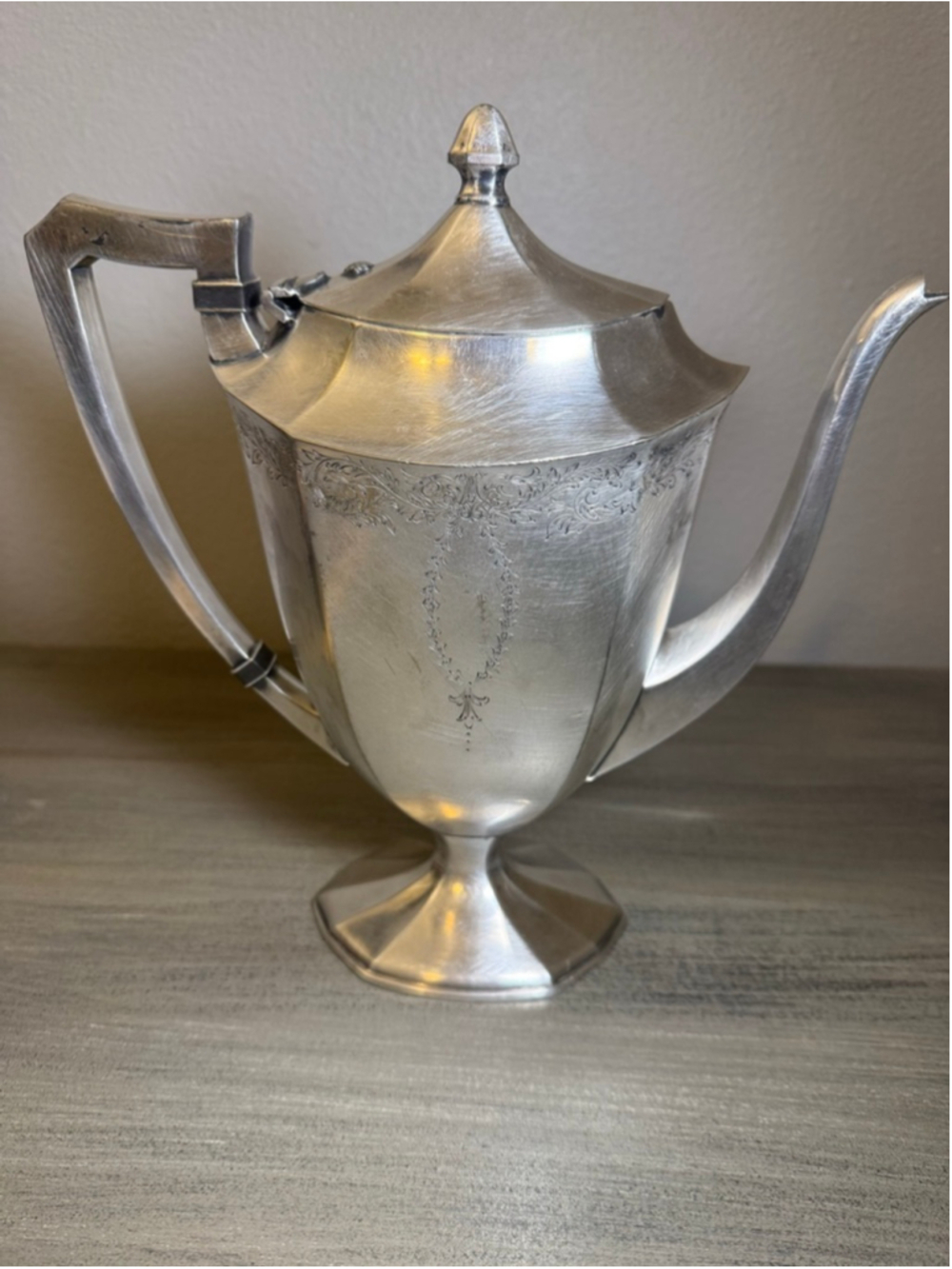 Vintage International Silver Co Silverplate Coffee Pot Urn Style Mid Century USA